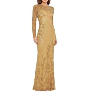 NWT | Mac Duggal Long-Sleeve Gown 26717 | Sz 14